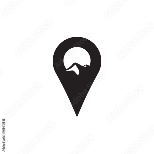 Free Download pin mark mountain location logo design - GFXLoad