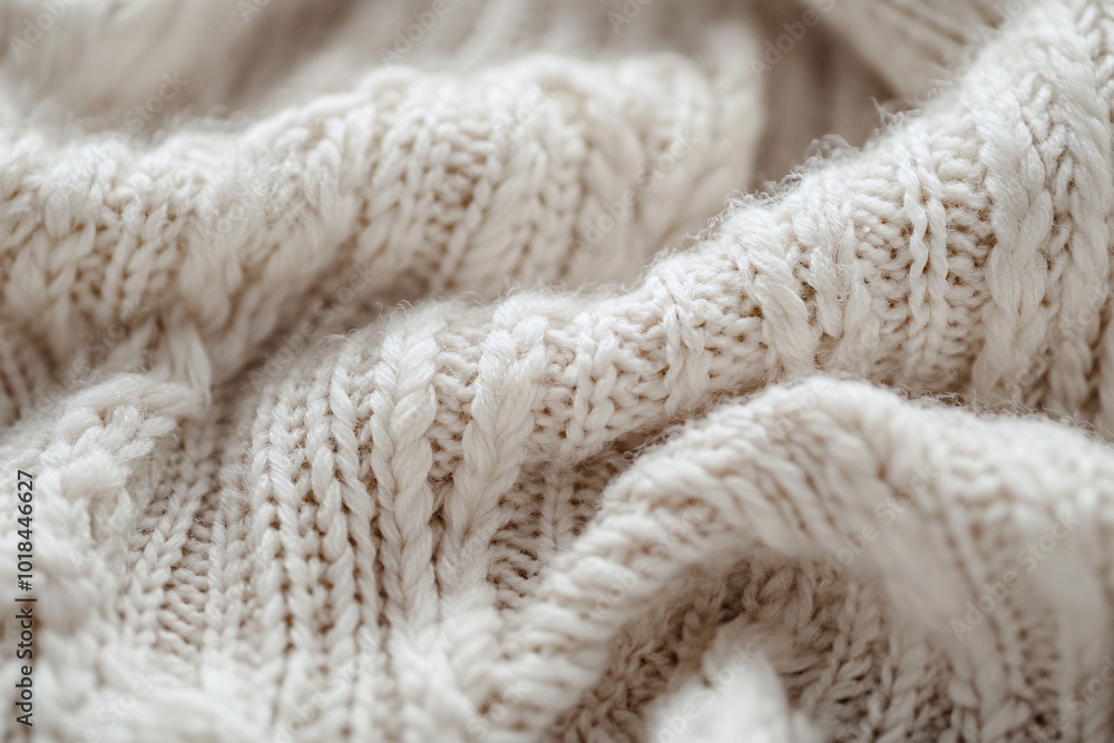 White Knitted Fabric Texture White Knitted Fabric Texture