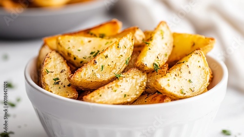 Crispy Garlic Herb Potato Wedges Recipe