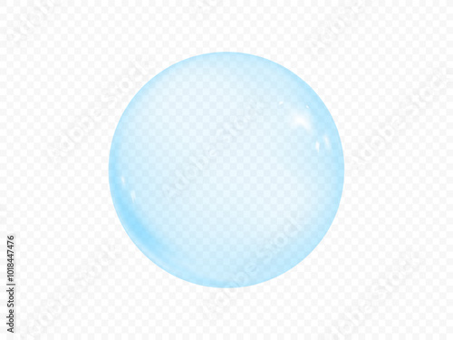 3d bubble glass ball. Vector illustration.