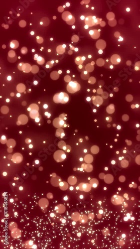 Wallpaper Mural ループする上昇するキラキラの玉ボケ背景素材,縦長4K,赤 Torontodigital.ca