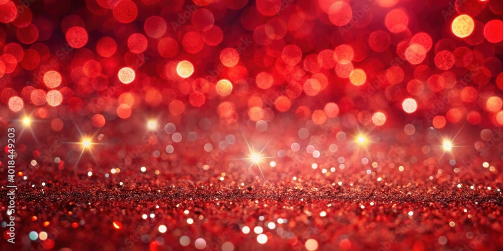 Red holiday abstract light bokeh and glitter background, Christmas, festive, shiny, sparkly, celebration, December, winter Red holiday abstract light bokeh and glitter background, Christmas, festive, shiny, sparkly, celebration, December, winter