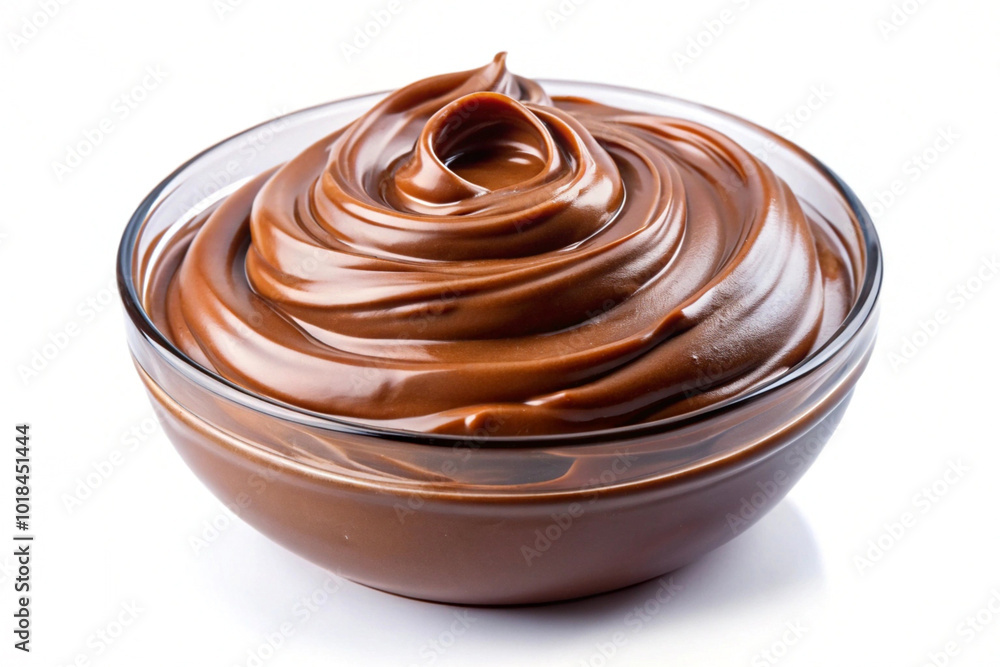 Chocolate cream,isolated on white background Chocolate cream,isolated on white background
