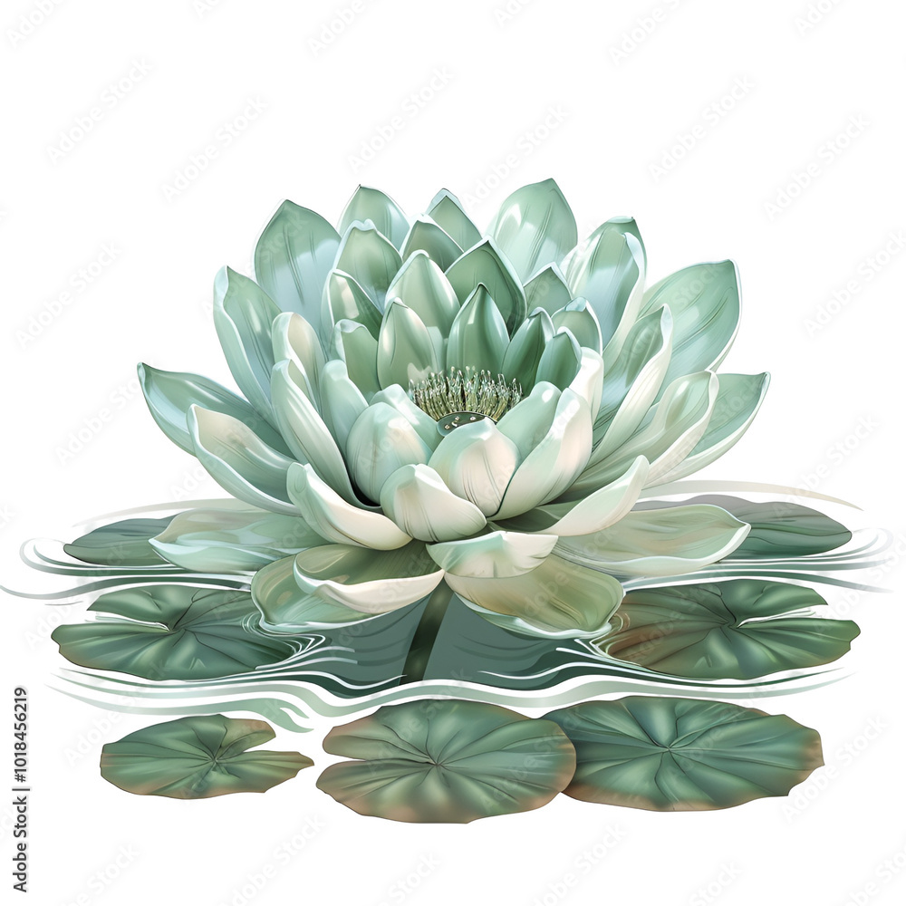 Fototapeta premium Exotic River Clipart Vector Illustration