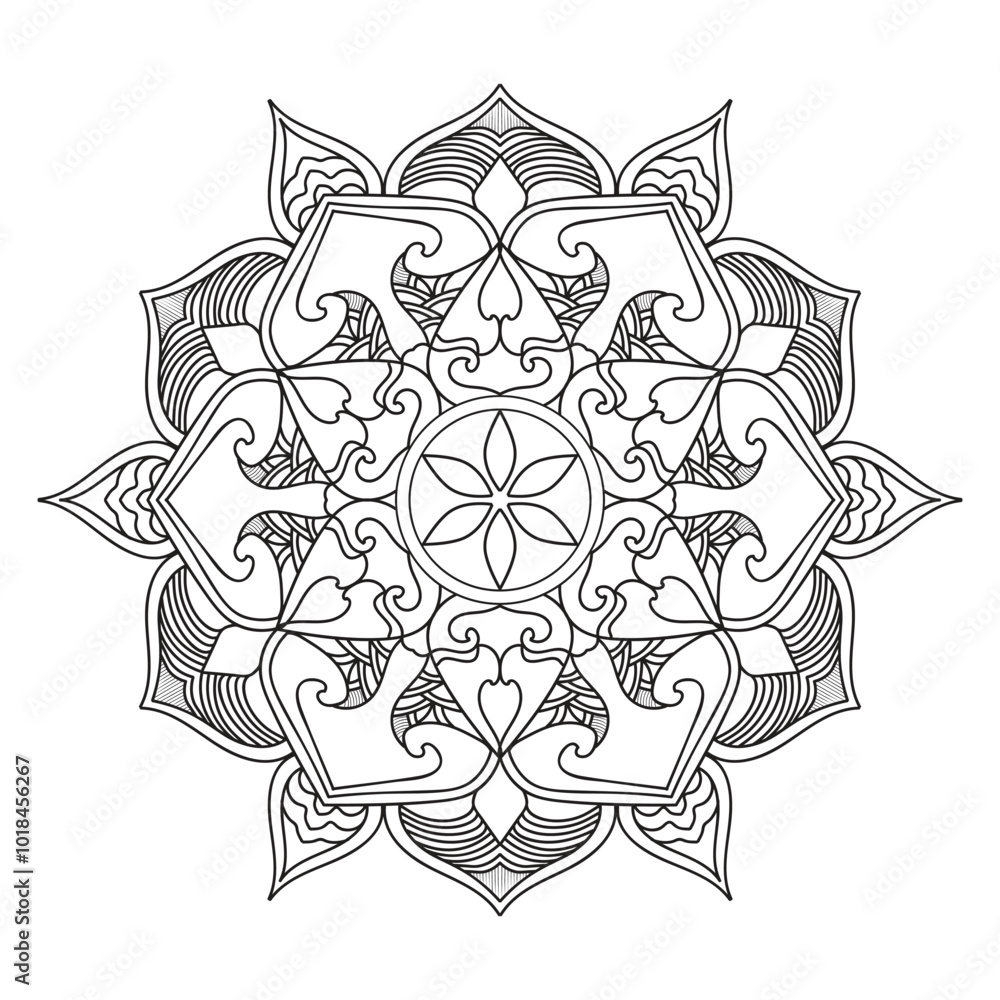mandala coloring design art classical style mandala coloring design art classical style
