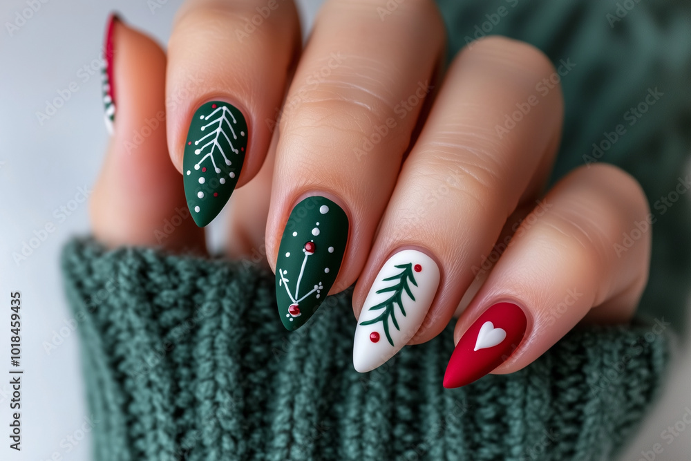 Xmas, winter nail design idea Xmas, winter nail design idea