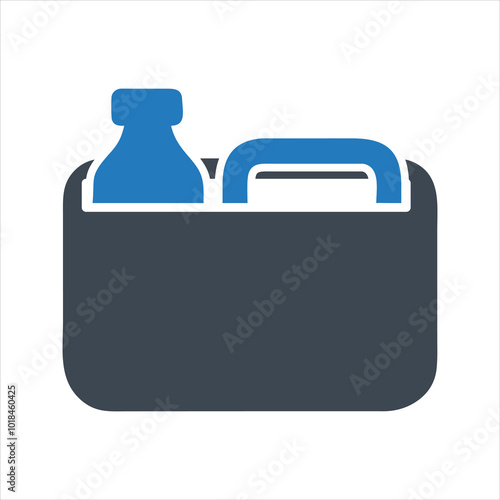 Lunch box icon. Healthy eating icon