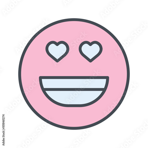 Heart Eyes Vector Icon