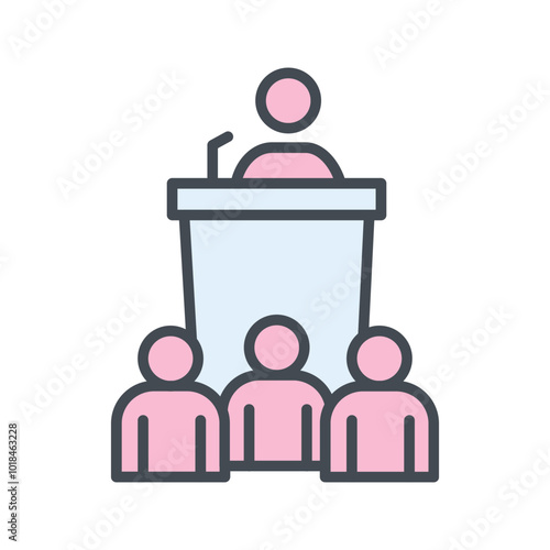 Press Conference Vector Icon