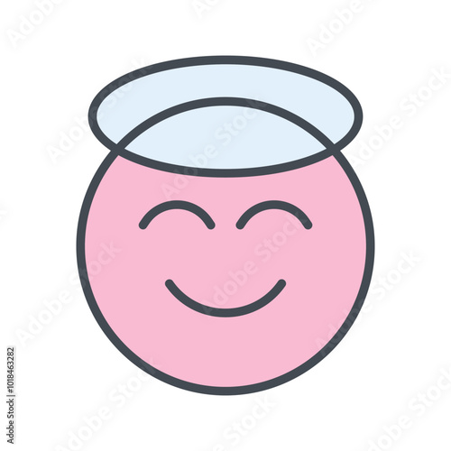 Smiling Face with Halo Vector Icon
