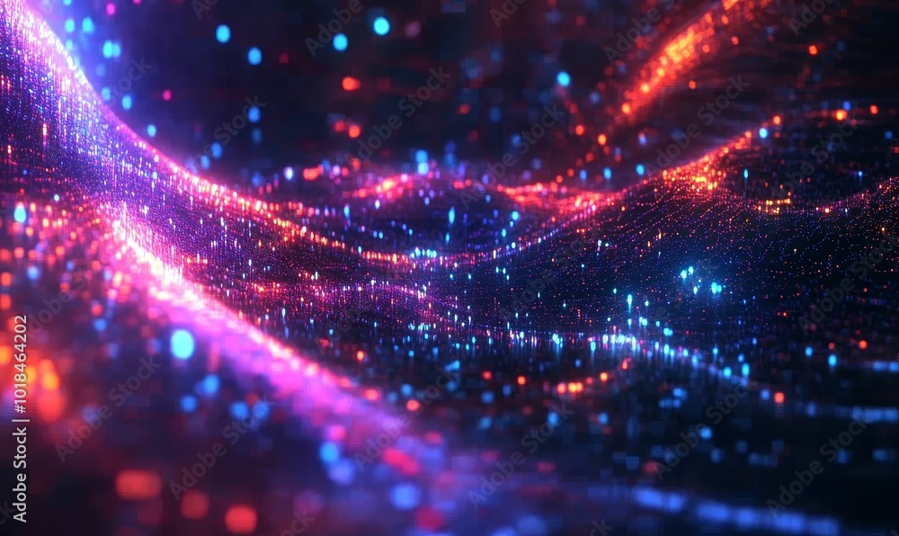 Obraz premium Abstract background with red and blue lights.