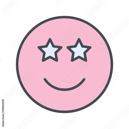 Star-Struck Vector Icon