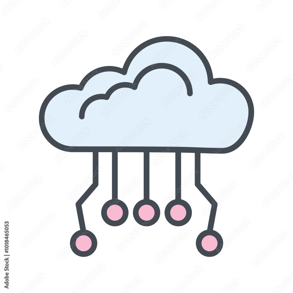 Cloud Computing Vector Icon Cloud Computing Vector Icon