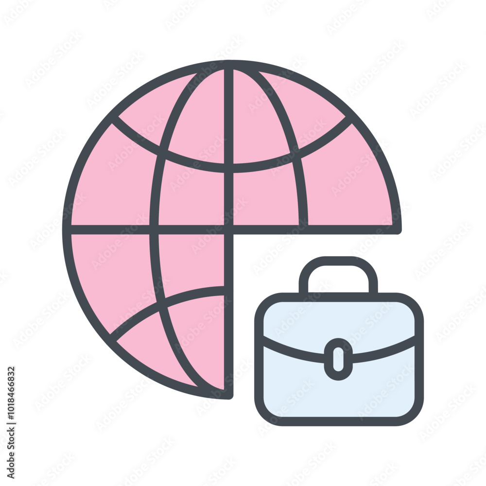 International Job Vector Icon International Job Vector Icon