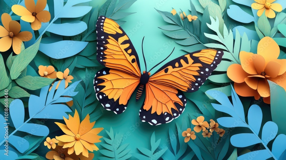 A picturesque butterfly in its natural setting A beautiful butterfly in its natural habitat A picturesque butterfly in its natural setting A beautiful butterfly in its natural habitat