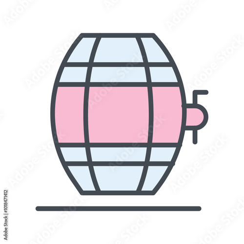 Wine Barrel Rack Vector Icon