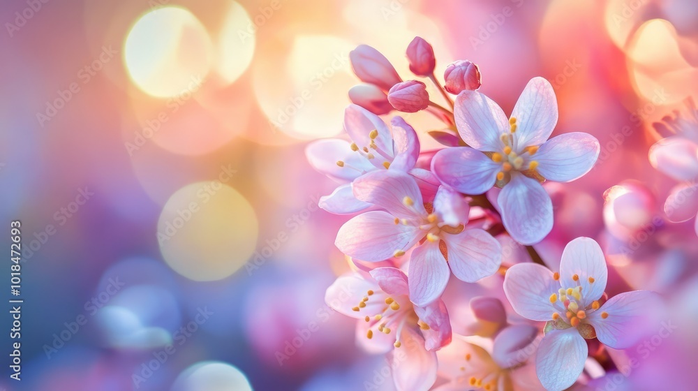 Detailed close-up of a flower cluster against a blurred background, emphasizing the delicate balance of color and light Detailed close-up of a flower cluster against a blurred background, emphasizing the delicate balance of color and light