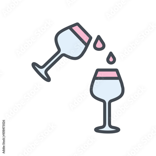 Wine Sip Vector Icon