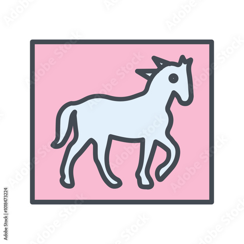 Pin the Tail Game Vector Icon