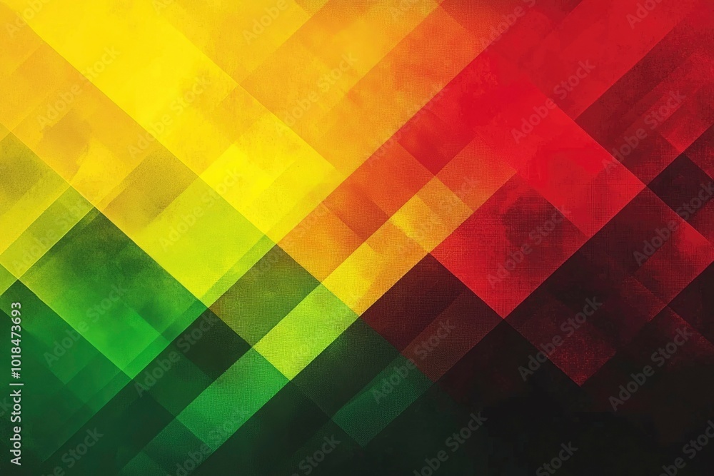 Abstract Geometric Pattern with Yellow, Red, Green, and Black Colors Abstract Geometric Pattern with Yellow, Red, Green, and Black Colors
