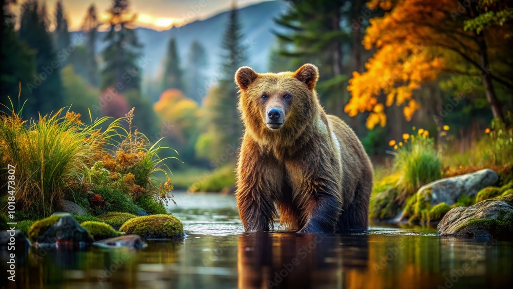 Obraz premium Discovering the roots of Papa Bear: a fascinating adventure through the ages, exploring the relationship between