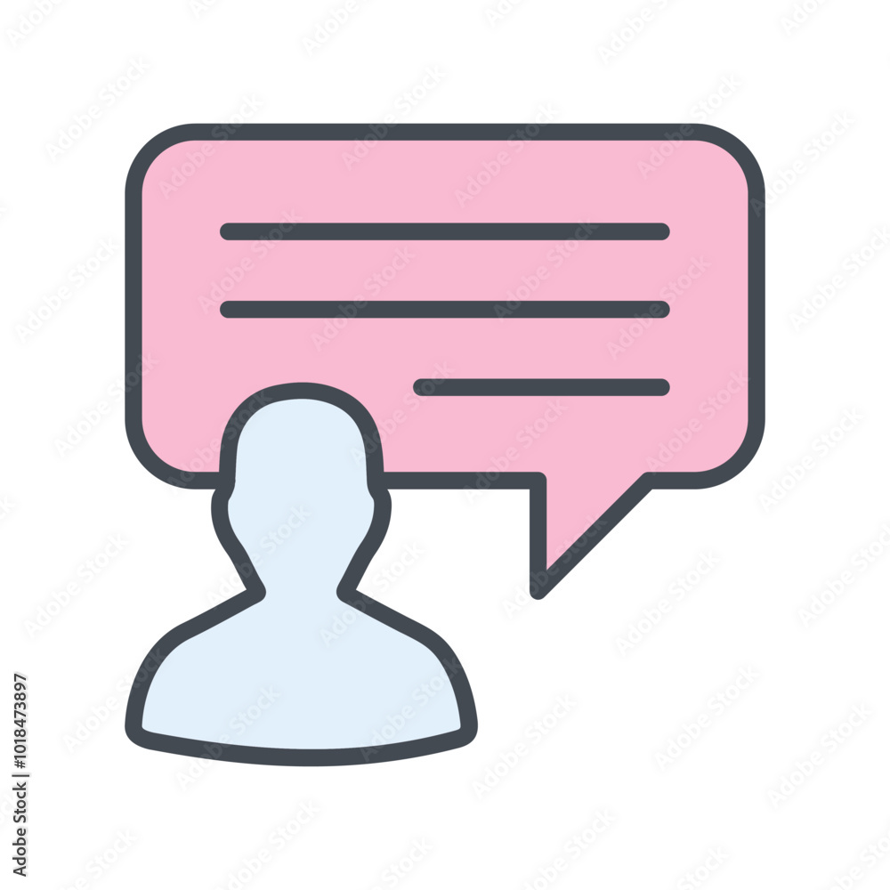 Customer Testimonial Vector Icon Customer Testimonial Vector Icon