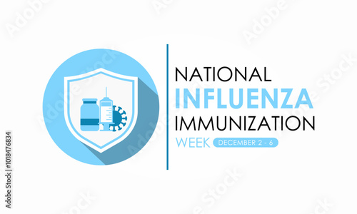 National immunization awareness month observed each year in during August. vector graphic Banner poster, flyer and background design template.