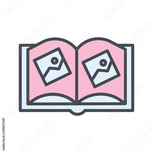 Memory Book Vector Icon