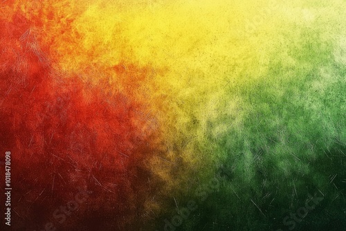 Abstract Grunge Background in Red, Yellow, and Green Hues