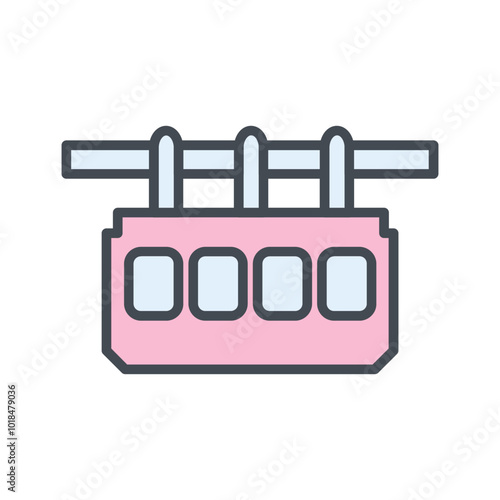 Suspension Railway Vector Icon