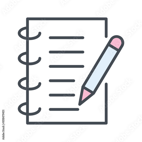 Journalist Notebook Vector Icon