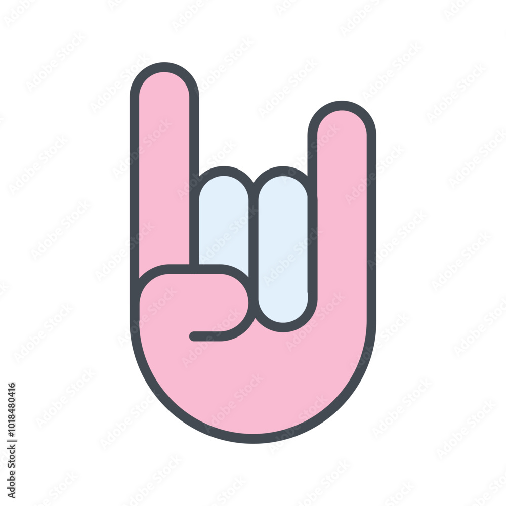 Sign of the Horns Vector Icon Sign of the Horns Vector Icon