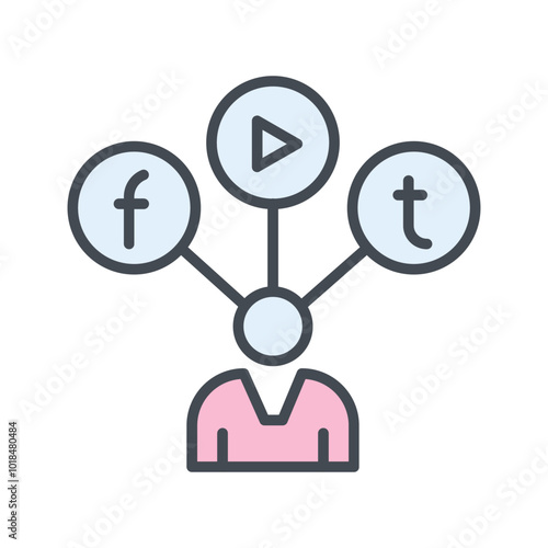 Social Media Influencer Vector Icon