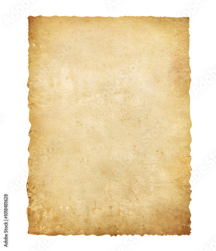 Old paper background, Paper treasure map. Old parchment scroll. Papyrus, Ancient manuscript. Antique document. Vintage torn sheets. Historical curled page, 3d illustration, 3d rendering