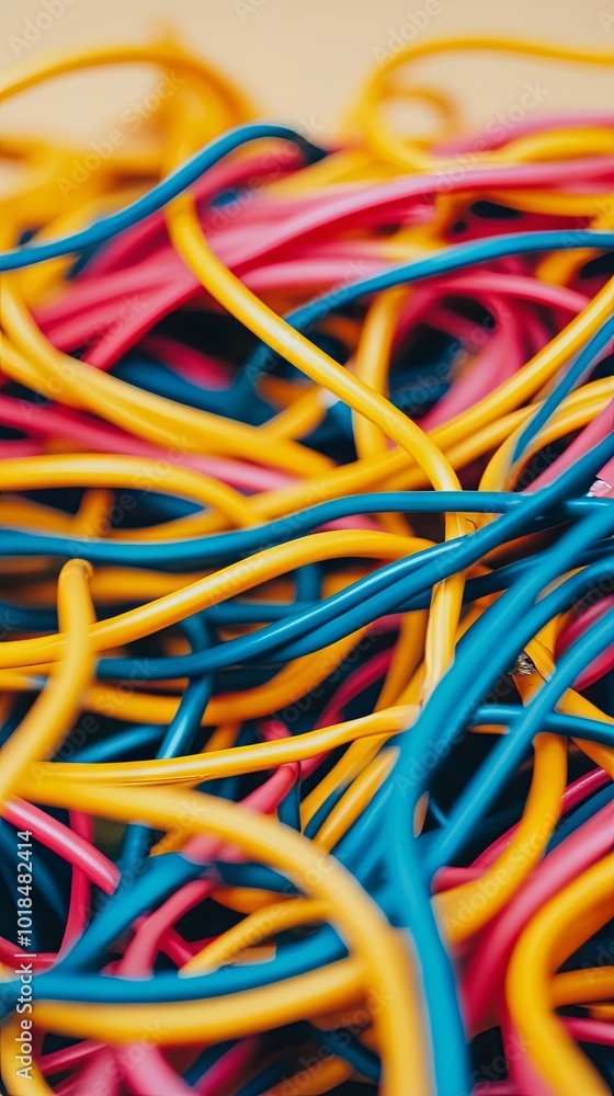 Abstract Colorful Wires Background Abstract Colorful Wires Background