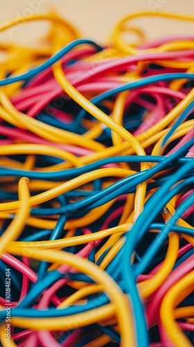 Abstract Colorful Wires Background