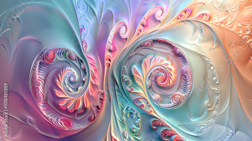 abstract wallpaper colorful yin yang swirls