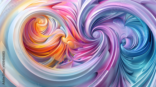 abstract wallpaper colorful yin yang swirls