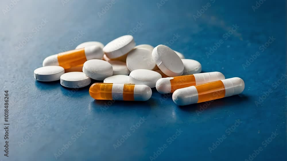 pills and capsules in doctor desk pills and capsules in doctor desk