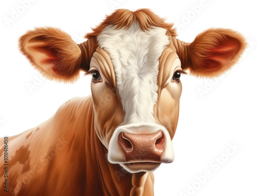 PNG Cow livestock portrait mammal transparent background photo