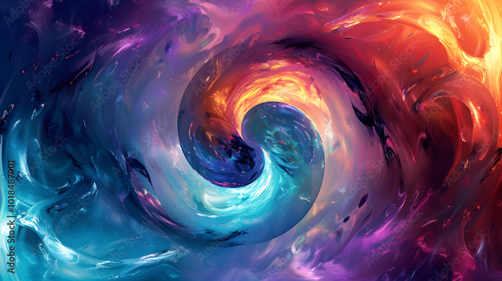 abstract yin yang colorful vibrant fantasy background abstract yin yang colorful vibrant fantasy background