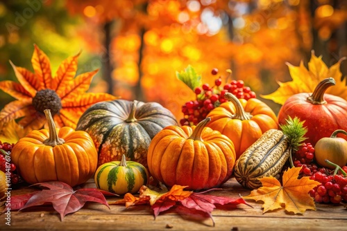 Embrace the spirit of Thanksgiving with beautiful fall backgrounds featuring colorful leaves, charming pumpkins, and festive harvest elements that highlight the seasonâ€™s beauty.
