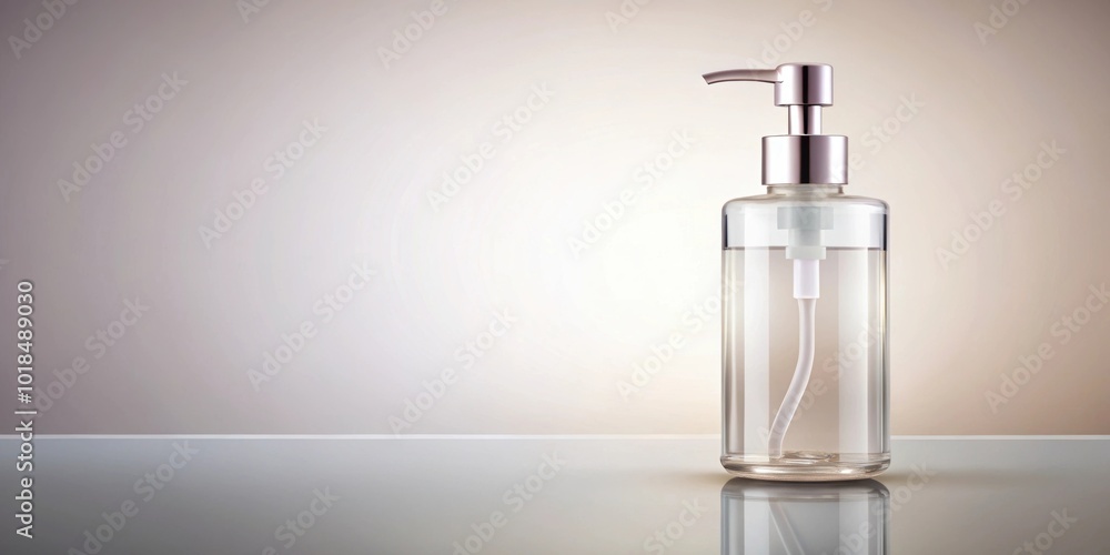 Liquid cosmetic lotion in a clear pump bottle , skincare, beauty, cosmetics, moisturizer, hydration, spa Liquid cosmetic lotion in a clear pump bottle , skincare, beauty, cosmetics, moisturizer, hydration, spa