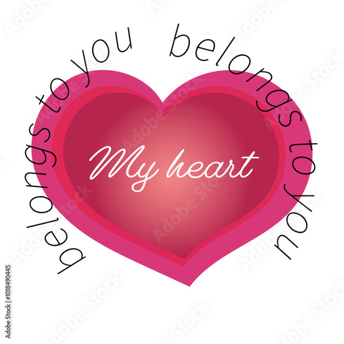 My Heart Belongs to You: Romantic Heart Illustration
