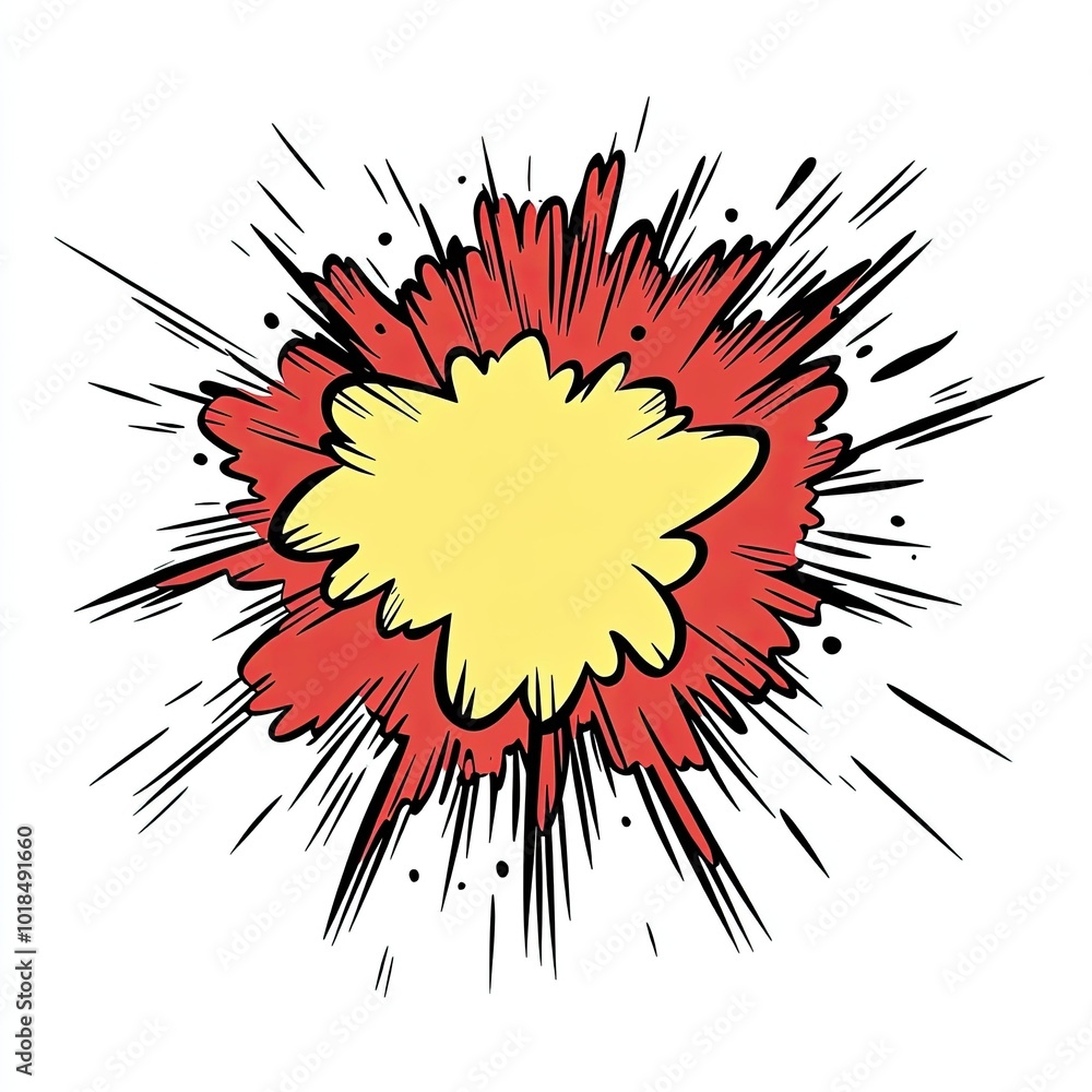 Vibrant comic-style explosion graphic Vibrant comic-style explosion graphic