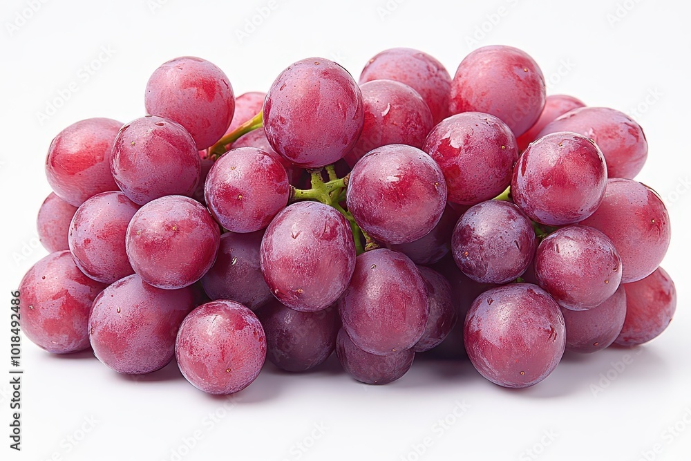 isolated bunch of red grapes against a clean white background showcasing their rich color and natural beauty perfect for food and healthrelated themes isolated bunch of red grapes against a clean white background showcasing their rich color and natural beauty perfect for food and healthrelated themes