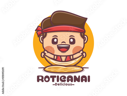 Roti canai cartoon mascot design