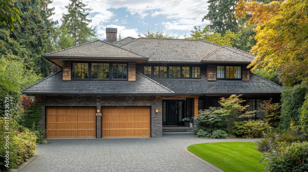 Brick House with Double Garage and Lush Landscaping Brick House with Double Garage and Lush Landscaping