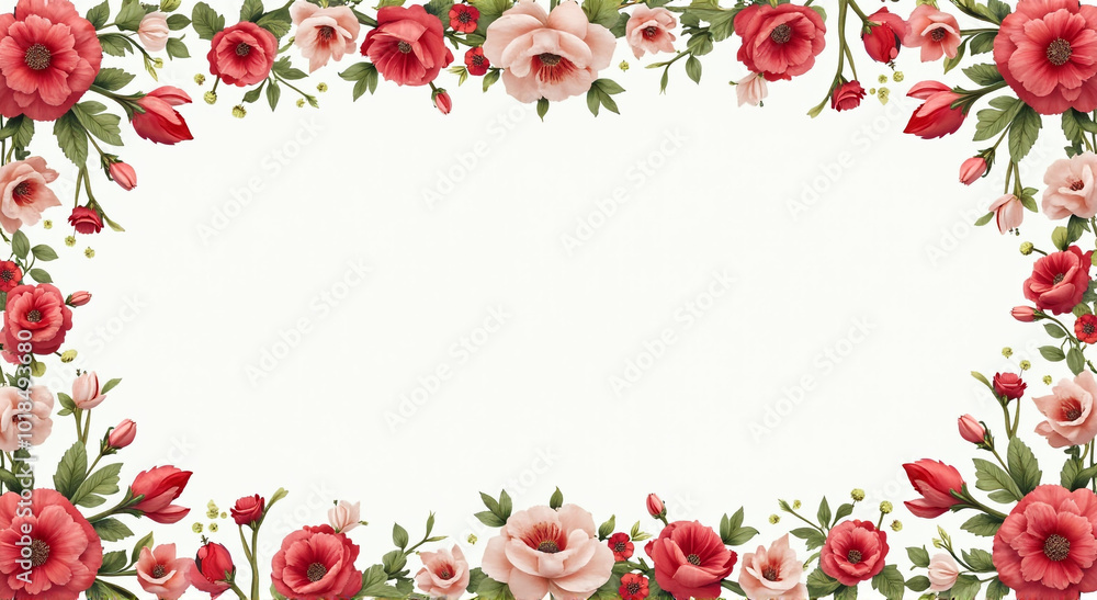 red tulips frame red tulips frame
