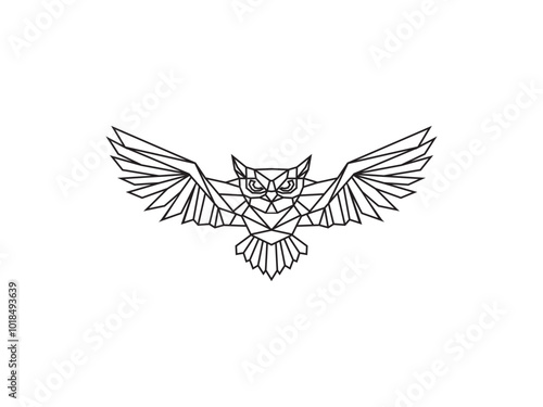 geometri owl logo image.eps